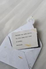 Svatební přání na ručním papíře A7