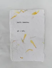 Motivační citát "Bořím hranice" | Upcyklovaný ruční papír