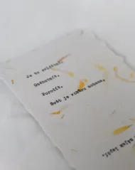 Citát o mateřství „Vzhůru nohama“| Upcyklovaný ruční papír