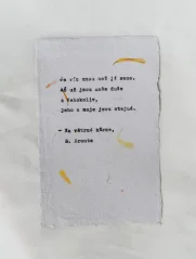 Knizni citát od Emily Brontë | Upcyklovaný ruční papír