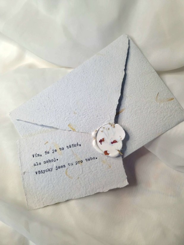 Vím, že je to těžké | ruční papír A7