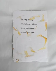 Krátký text do 30 slov (personalizovaný)| Upcyklovaný ruční papír A6
