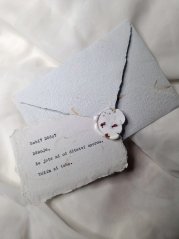 Od dětství oporou |   ruční papír A7