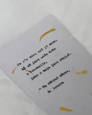 Knizni citát od Emily Brontë | Upcyklovaný ruční papír