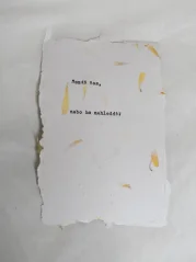 Motivační citát „Nemáš čas“ | Upcyklovaný ruční papír