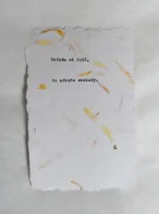 Citát o svobodě „Utíkám od lidí“ | Upcyklovaný ruční papír