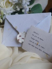 Přání pro kamarádku/svědkyni na ručním papíře A7